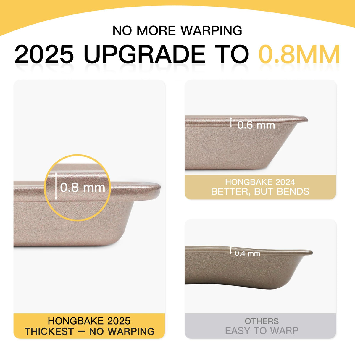 Hongbake baking sheet 17-5x12 with diamond texture for large batches and even cooking