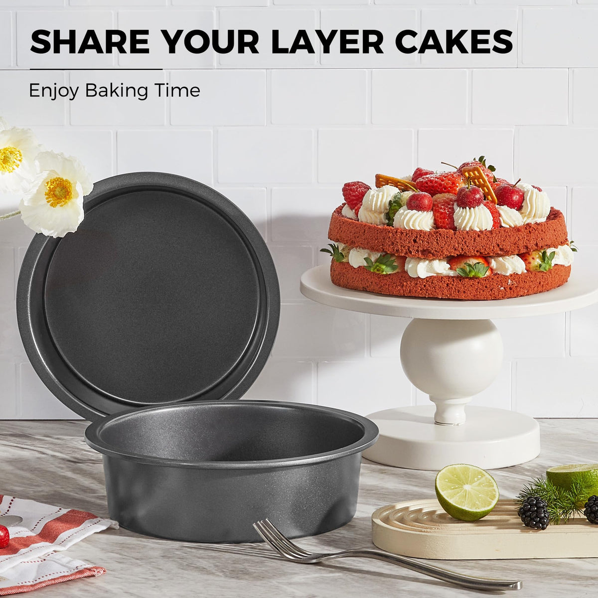 HONGBAKE carbon steel pans offer even heat for consistent layers