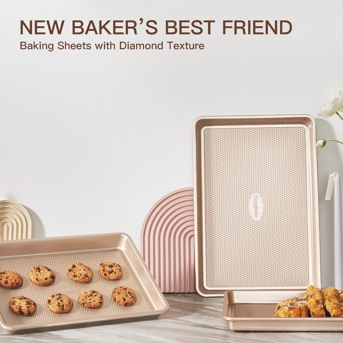 Hongbake champagne gold finish enhances kitchen aesthetics