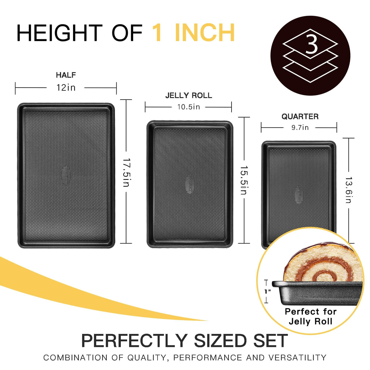 HONGBAKE dark gray finish adds stylish oven tray aesthetic