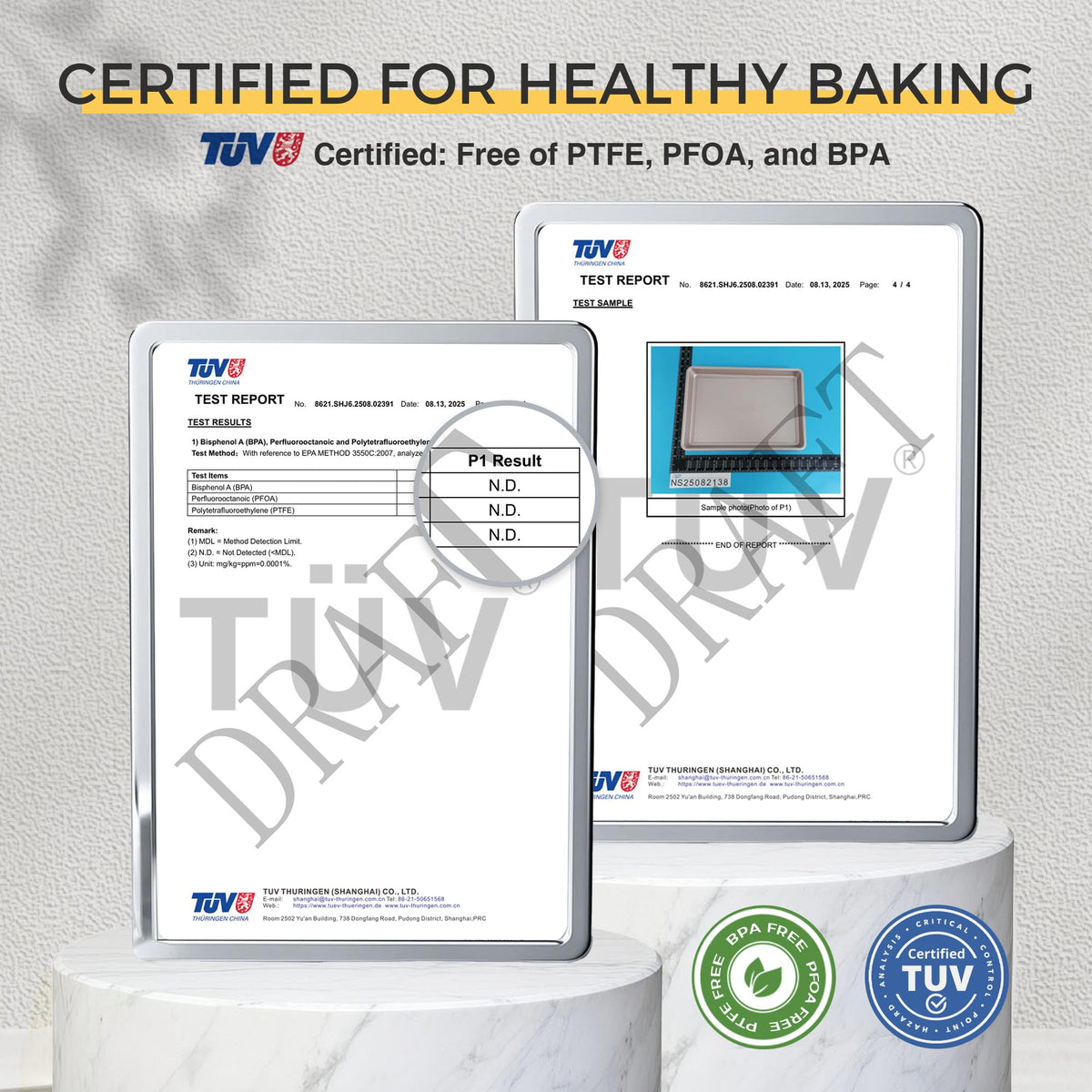 HONGBAKE diamond texture 15x10 cookie sheet for consistent browning