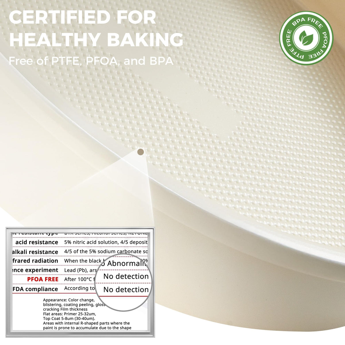 HONGBAKE diamond texture surface promotes easy release and less sticking