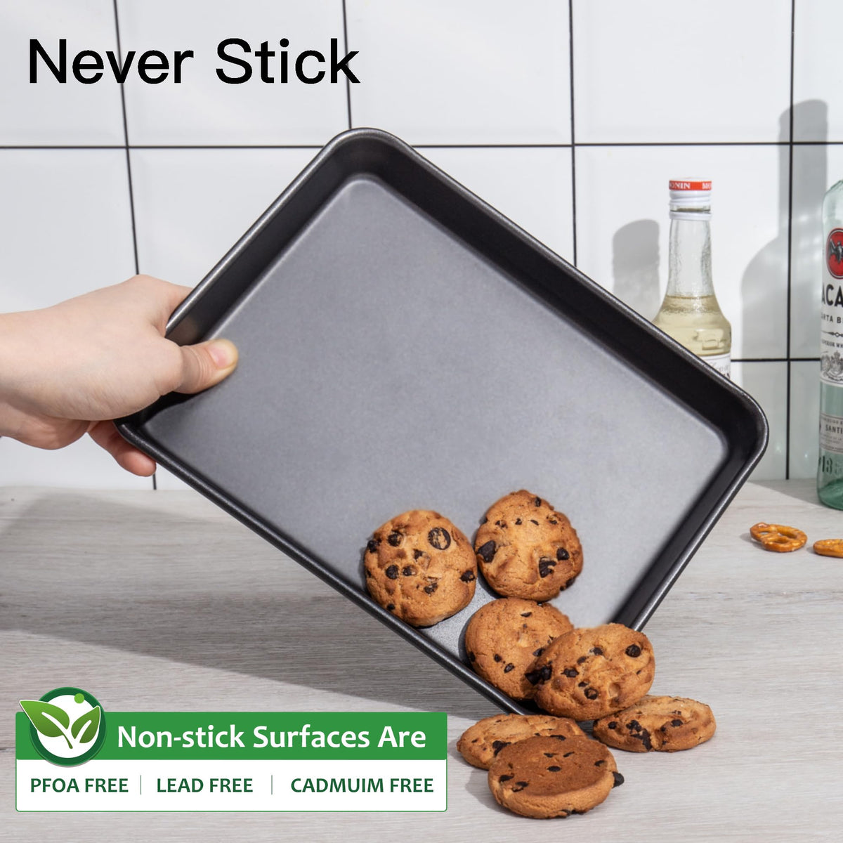 HONGBAKE durable carbon steel pans are dishwasher safe for easy cleanup.