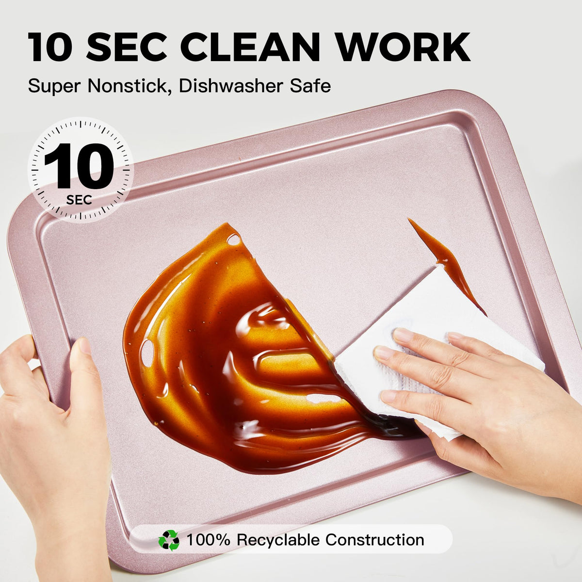 HongBake dishwasher-safe pans simplify after-bake cleanup and storage.