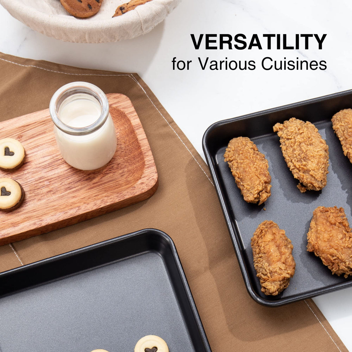 HONGBAKE even heat distribution helps bake cookies and pastries evenly.