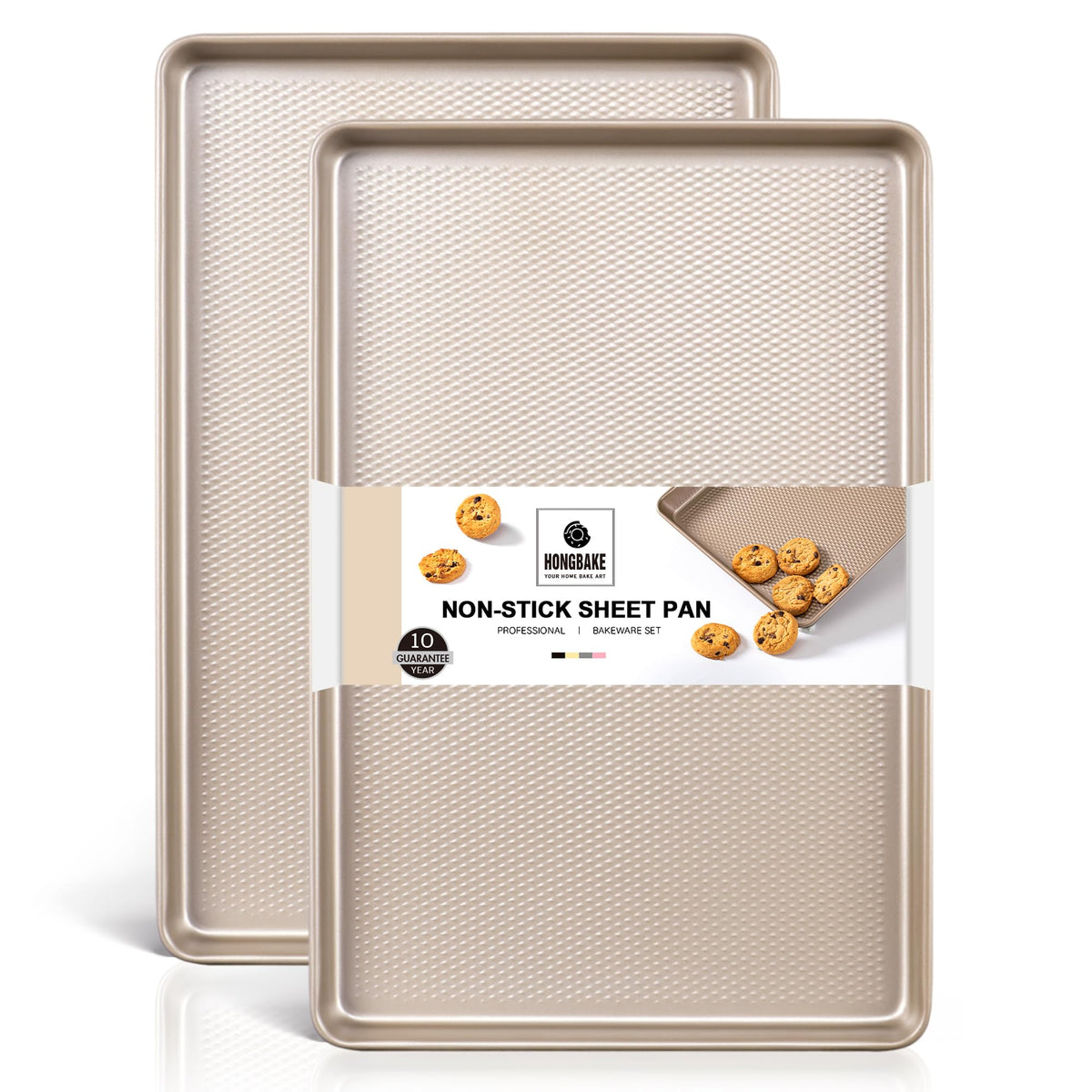 HONGBAKE half sheet with diamond texture base for improved release and even heat