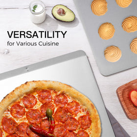 HONGBAKE heavy-gauge carbon steel trays provide durability and stable heat.
