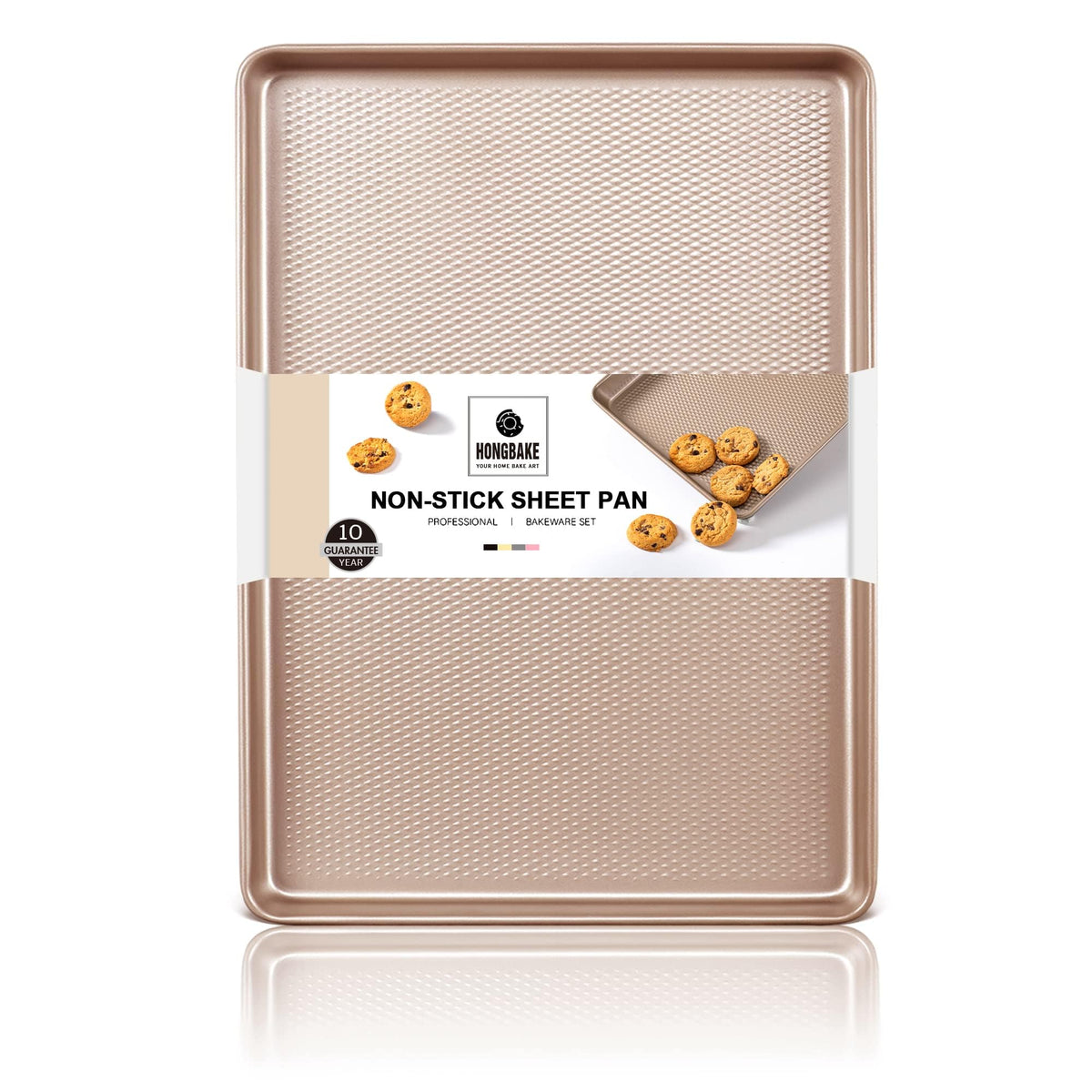 Hongbake jelly roll pan with diamond texture for even cookie baking