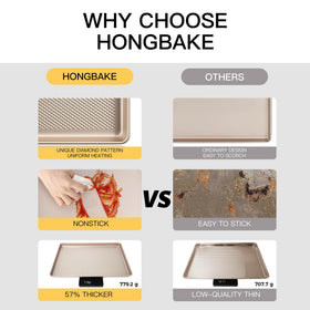 HONGBAKE jelly roll pan champagne gold finish adds elegance to baking
