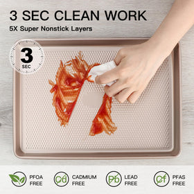 Nonstick release coating enables easy food release and cleanup