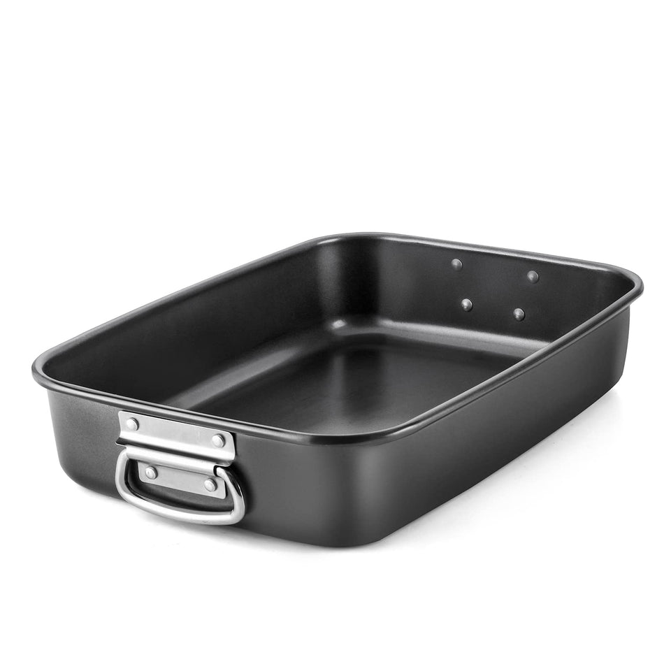 HONGBAKE lasagna pan 15x10 with deep 3-inch sides for even lasagna layers