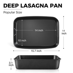 HONGBAKE lasagna pan ideal for lasagna, brownies, and roasting