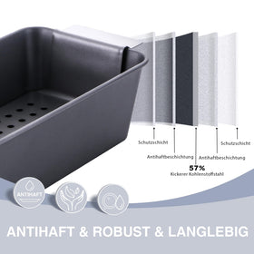 HONGBAKE perforated lifter supports mess-free serving