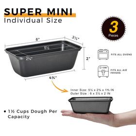 HONGBAKE mini loaf pan coating close-up highlights smooth release and easy cleaning.