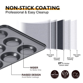 HONGBAKE 450°F heat resistance supports versatile baking sessions.