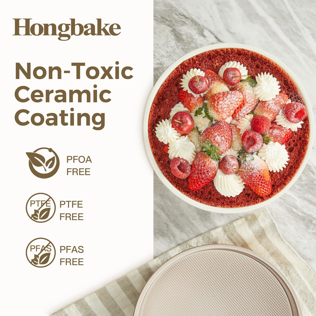HONGBAKE 9-inch pans ideal for baking and roasting various dishes