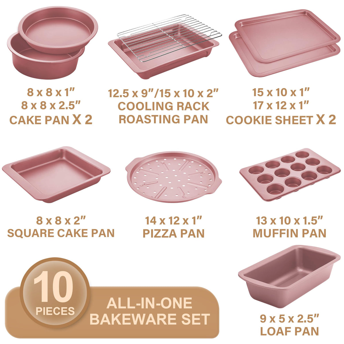 HONGBAKE nonstick coating delivers effortless release and simple cleanup after every bake
