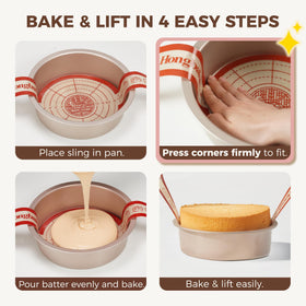 HONGBAKE nonstick coating enables clean release from the pan.