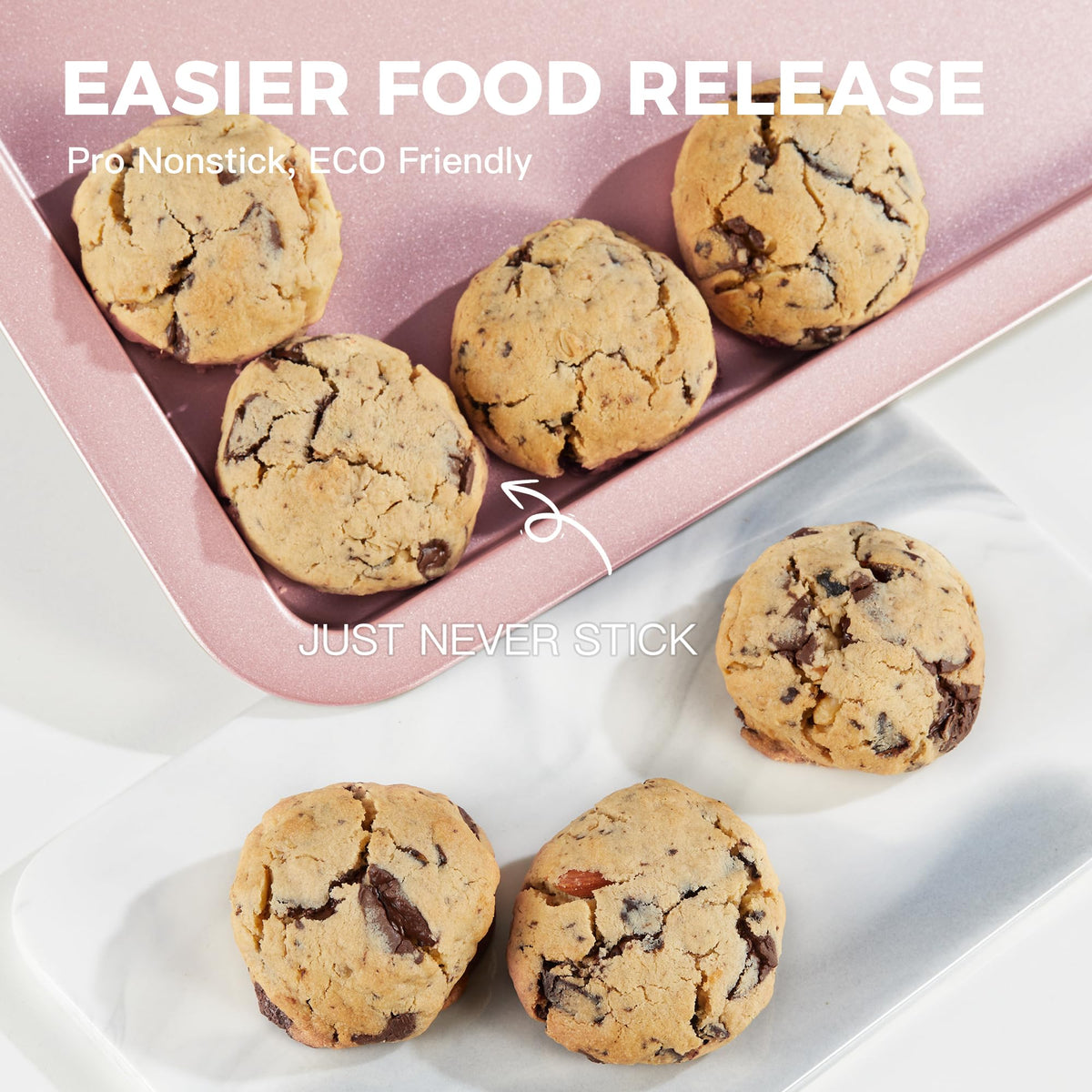 HongBake nonstick coating ensures easy release and quick cleanup.