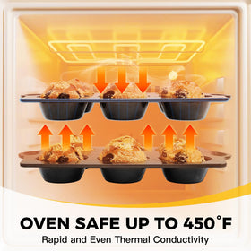 HONGBAKE dishwasher-safe muffin pan for quick cleanup