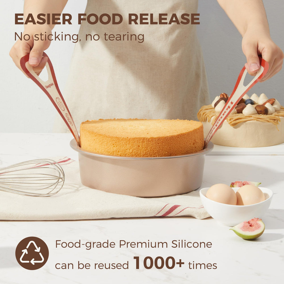 HONGBAKE silicone sling mats pack demonstrates easy release and cleanup.