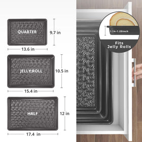 HONGBAKE versatile trays suitable for cookies, veggies, wings, and roasts.