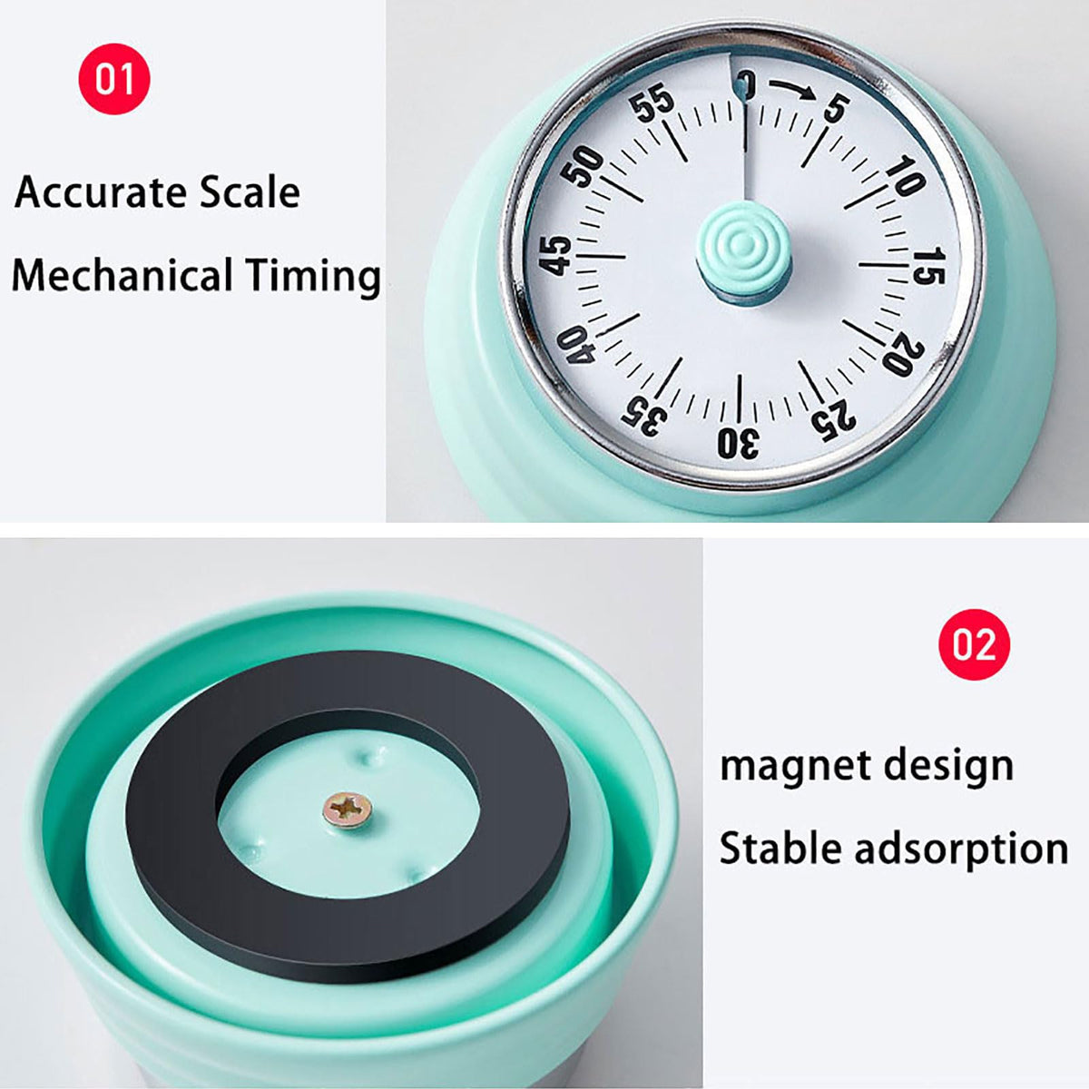 Easy-to-read dial supports quick timing during cooking