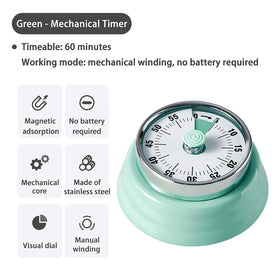Close-up of the vintage design dial on the Hongjie timer for readability