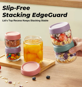Hongqu US glass mason jar with airtight lid keeps contents fresh