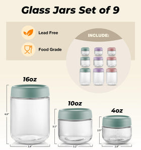 Hongqu US 16oz jar with colorful lid for easy item differentiation