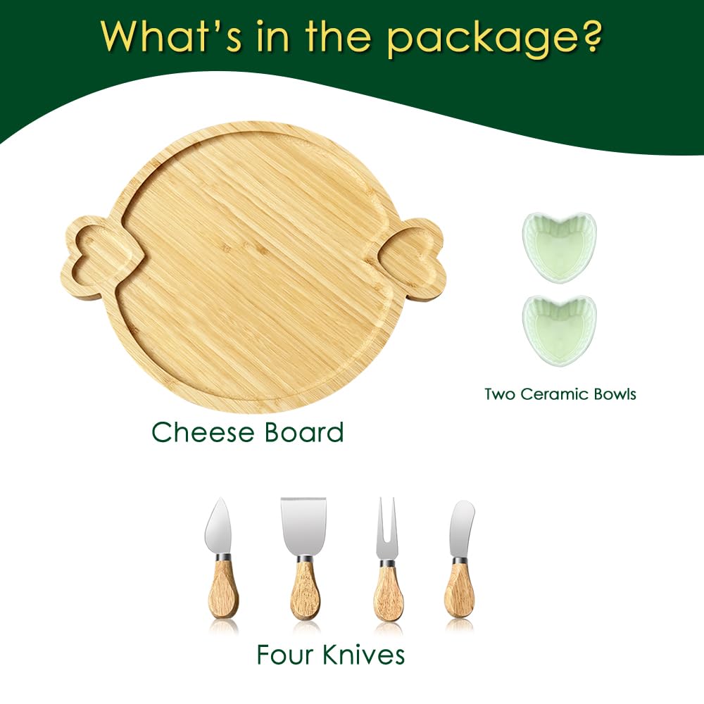 Hongsane charcuterie board with double-heart design ideal for romantic celebrations.