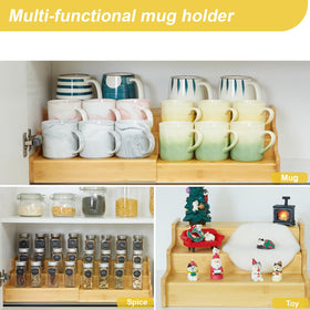 Hongtamoya multiuse makeup and cup rack keeps essentials tidy.