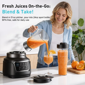 HoninJoy 1300W base with controls, powerful performance for smoothies.