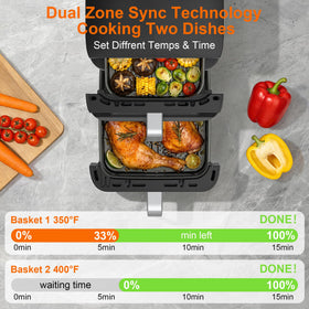 HoninJoy 4.5QT upper basket ideal for snacks and mini pizzas.