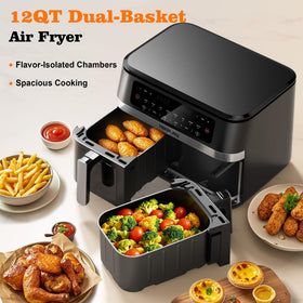 HoninJoy 50 pcs air fryer liners keep meals clean and cleanup fast.