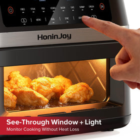 HoninJoy sync dual technology cooks two foods at different settings.