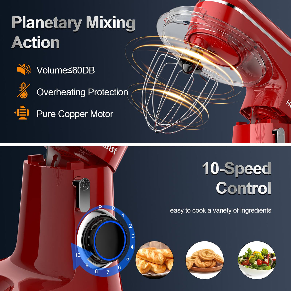 Honinst dough hook attachment for kneading bread dough and pastries.