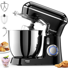 Honinst stand mixer tilt-head design enables easy ingredient addition and simple height access.