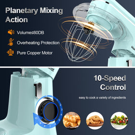 Honinst whisk attachment creates airy batters and whipped cream.