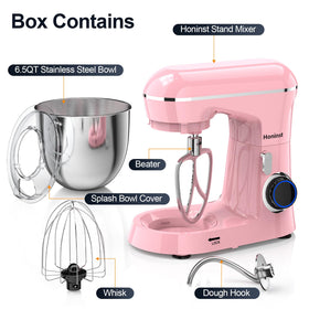 Honinst tilt-head design enables easy ingredient addition during mixes.