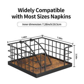 Honiter countertop-ready napkin holder keeps a tidy station in the kitchen.