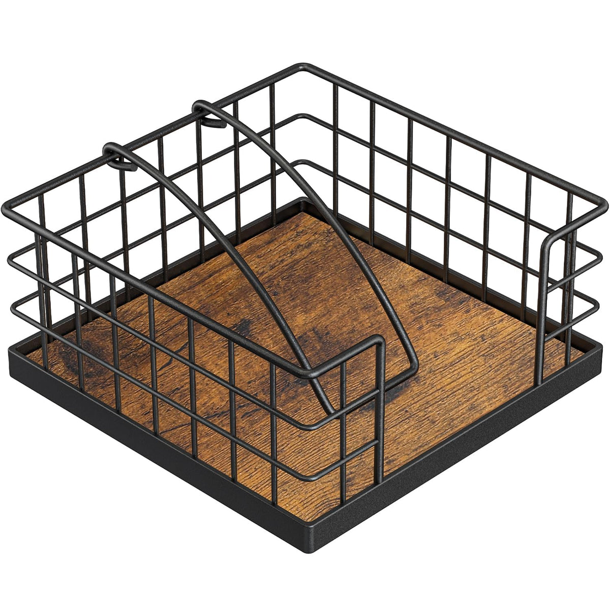 Honiter napkin holder with flat design in wood for easy access on any table.
