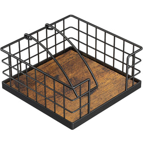 Honiter napkin holder with flat design in wood for easy access on any table.