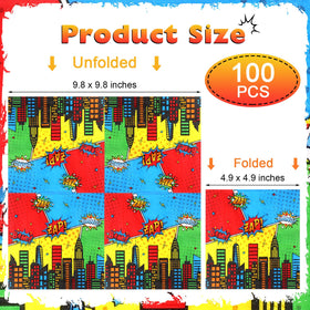 Honoson 100 Hero Theme Napkins highlighting sturdy 3-ply construction for everyday use.
