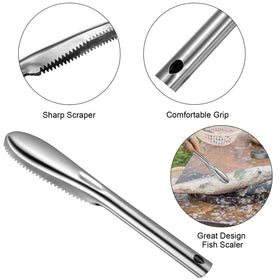 Honoson ergonomic-non-slip-handle-5 ensures comfortable, secure use while scraping fish.