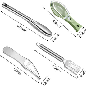 Honoson stainless-steel-scraper for durable, rust-resistant seafood prep.