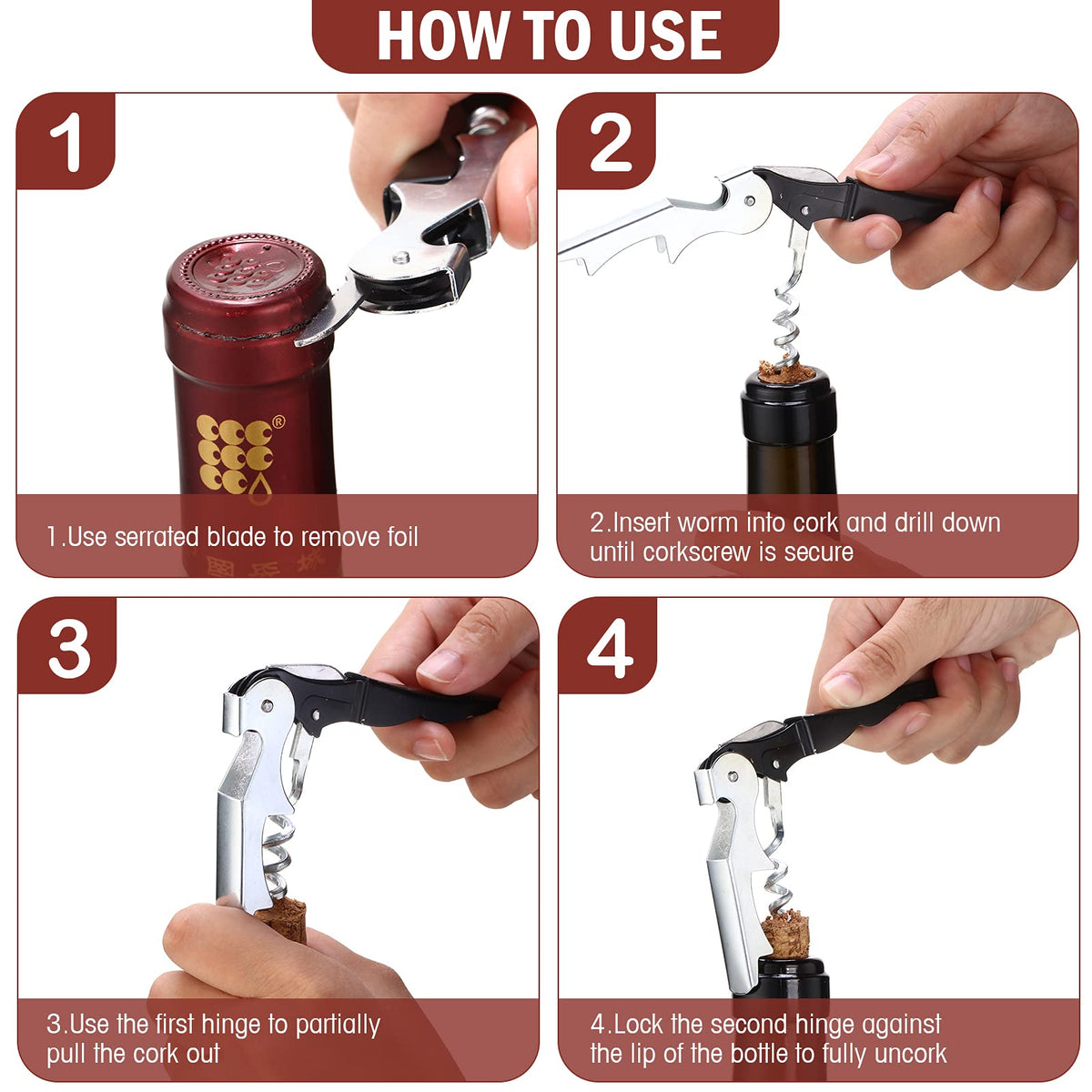 Honoson black carbon steel opener offers durable, rust-resistant performance