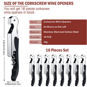 Honoson black double-hinge opener enables smooth leverage for corks