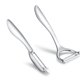 Honsen stainless dual-blade peeler for longevity.