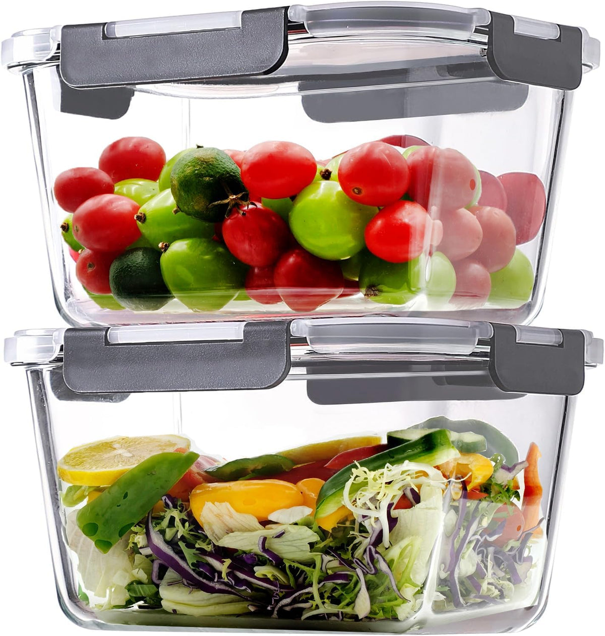 Hontent 85oz capacity with lid ideal for storing whole meals.